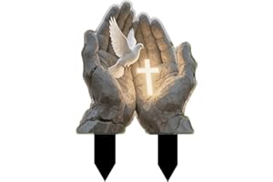 JACKANNA 2D-Hofschild, Grabschmuck Wetterfest, Grabdeko, Friedhof Deko, Grab Deko Wetterfest stilvolles Blumentopf-Ornament, flaches Acryldekor für den Topfhof (4)