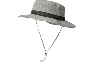 TOP-EX XL/XXL UPF 50 Sun Hat for Men Women with Wide Brim, Waterproof, Adjustable & Breathable for Outdoor Adventures, Hiking, Fishing, and Safari, Lightweight Packable Grey