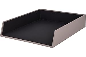 ‎RÖSSLER PAPIER Rössler SOHO Briefablage A4 | Dokumentenablage A4 | Schreibtisch Organizer aus Papier | Ablagefächer stapelbar | Büro Organizer Schreibtisch Zubehör | 32 x 26 x 6 cm | 1 Stück | Farbe: Grau | Taupe
