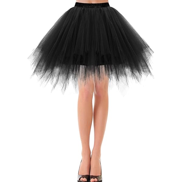LBKKC Falda De Tul Para Mujer, Formal, Asimétrica, Longitud Media, Cintura Elástica, Tutú En Capas, Caqui