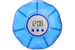 BrilliantDay Alarma digital Caja de pastillas Pastillero Electrónico Automático con Alarma con 7 compartimentos para actividades al aire libre, viajes#2