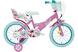T&Y TRADE 16 Zoll Minnie Mouse Kinder Mädchen Fahrrad Kinderfahrrad Mädchenfahrrad Kinderrad Rad Bike Disney Minnie Mouse TOIMSA 21891W