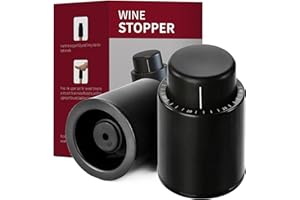 LucyStudio Tapón de Vacío para Vino 2 Piezas Con Marcador de Fecha Reutilizables para Mantener Fresco - Mejor Regalo para Los Amantes del Vino