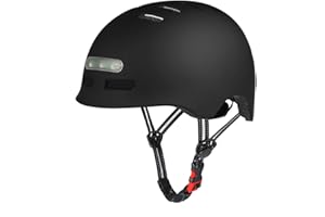 SELFLOVE Casco Monopattino Elettrico Casco da Bici con Luce di LED Integrato Certificato CE Casco da Bicicletta Ciclismo BMX MTB Pattini Mobilità Urbana Caschetti per Uomo e Donne Adulti
