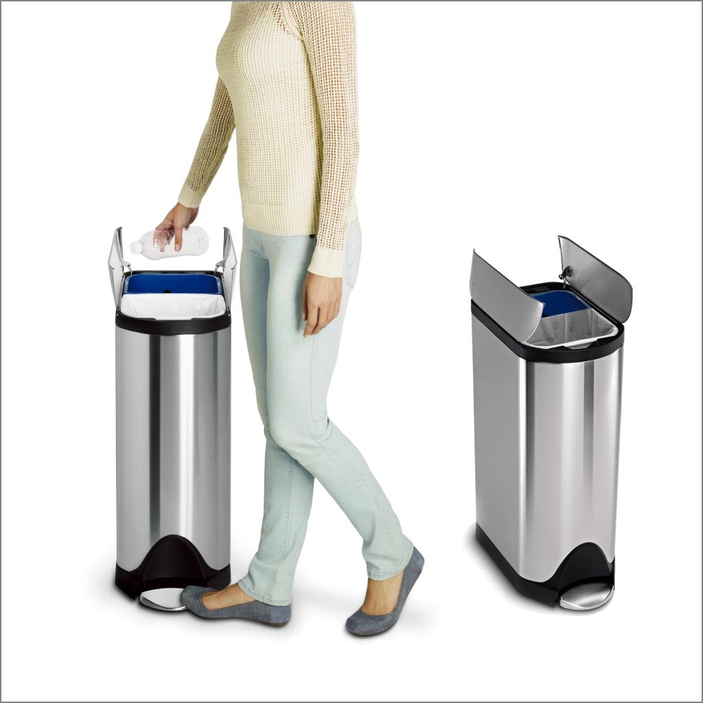 simplehuman Butterfly Recycler, 40 L FingerprintProof Stainless Steel Amazon.co.uk Kitchen