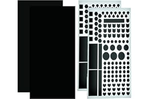 KAIHENG Adesivi oscuranti, adesivi di oscuramento della luce a LED, 4 adesivi possono bloccare fogli oscuranti 80%/100%, adatti per ventilatori da camera, condizionatori d'aria, router, ecc. Nero