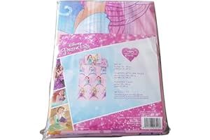 Disney Parure Lenzuola Bimba Princess Letto Singolo 1 Una Piazza in Cotone Lenzuolo sopra + Federa (No Lenzuolo sotto)