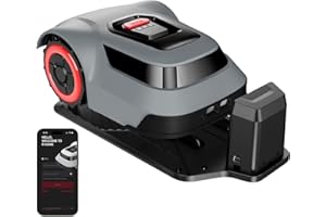 Vozascly Robot Tagliaerba per Spazi Cortilizi Fino a 800m² Rilevamento delle Rotture del Cavo, Angolo di Inclinazione Massimo di 24°(45%), Piattaforma di Taglio Automatica Sollevabile