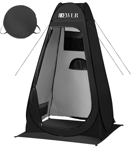 ROPODA Tente De Douche Pop-up Instantanée – Cabine De Changement Imperméable Anti-UV 120x120x190 Cm, Avec Sac, Piquets Et Cordes