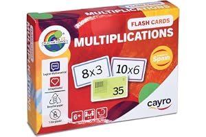 Cayro - Flash Cards Multiplications - Multiplikationskort - Multiplikationstabeller från 1 till 10 - Lär dig på ett roligt sätt - Matematikspel