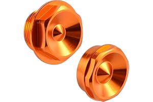 NICECNC Orange Front Wheel Spindle Nuts Screws Compatible with K-T-M 125-450 XC/XCF/SX/SXF 2003-2014,125-530 XCW/XCFW/EXC/EXCF 2003-2015,125-501 TC/FC/TE/FE 2014,125-501 FE/TE 2015,See Fitment
