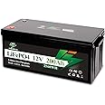 HiXiMi 12V 200Ah LiFePO4 Lithium Battery, Lithium Iron Phosphate Rechargeable Battery with 100A BMS For Solar Systems, RV, Boats, Camping, Camping, UPS Power Supply
