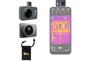Thermal Camera - Android Type-C, InfiRay P2 Pro & Magnetic Macro Lens, 9g All Metal Body, 25Hz No-Freeze, Smallest Engineer Pro-Grade Infrared Thermal for Industry, House, Circuit Boards Detect