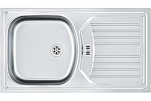 FRANKE 101.0368.952 Fregadero de Acero Inoxidable 614 Nova, Acabado Satinado