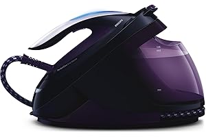 VERSUNI Philips PerfectCare Elite Steam Generator Iron, OptimalTEMP Technology, 500 g Steam Boost, 1.8 Litre, 2400 W, 7.5 Bar, 150g/min Continuous Steam, Purple (GC9650/80)