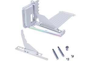 Lian Li ATX PC Case 4 Slots Vertical GPU Kit (VG4v4) - Premium Gen 5 Riser Cable PCI-E 5.0 x16-200mm, PCIe 3.0/4.0 Compatible, Adjustable Position - Fits Most PC Cases (VG4v4 White)