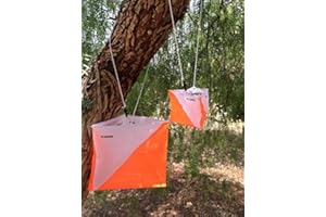 DTTRA Topen, 15x15 Baliza Entrenamiento Orientación Logistica, Naranja/blanco,