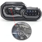 CPOWACE Led Zusatzscheinwerfer Engel Augen Mit DRL Motorrad Versammlung ，with E-Mark E-Prüfzeichen, Mit für F800GS/F800ADV/F8