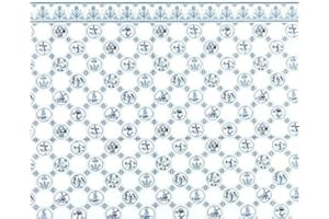 Melody Jane Dolls House Miniature Print 1:12 Scale Delft Dutch Blue & White Tile Wallpaper