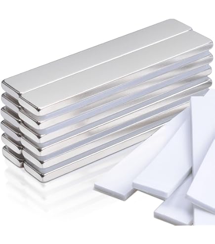 Confezione da 10 magneti rettangolari al neodimio 60 x 10 x 3 mm con