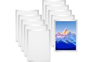 Comzantor 10 stycken magnetiska fotoramar A4, magnetisk ram, vikbar, diamantmålningsram, magnetisk informationsram, självhäft