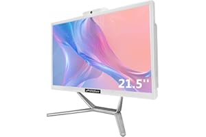 STGsivir Ordinateur de Bureau Tout-en-Un, écran 21.5", Core i5 jusqu'à 3.6 GHz, RAM 16 Go, SSD 1 to, WiFi, Bluetooth 5.0, Windows11 Pro, Blanc