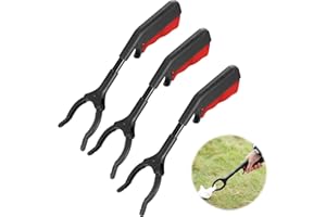 Helweet Pince Ramasse Objet, Pince de Préhension, Pince à Déchets Courte, 3 Pièces Outils De Ramassage Pince, pour Ramassage des Déchets Recyclage, Déchets de Jardin et Personnes Agées, 28CM