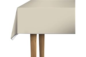 d-c-fix nappe de table toile cirée en plastique sans PVC Amande - anti-tache - linge enduite pour intérieur et extérieur - 110 cm x 140 cm rectangulaire