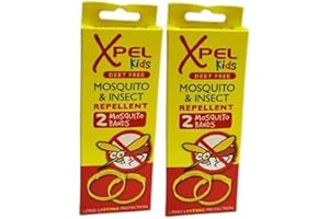 Xpel Kids Mosquito & Insect Repellent Wrist Bands (2 Packs) 2 Per Pack =4 Bands by Xpel
