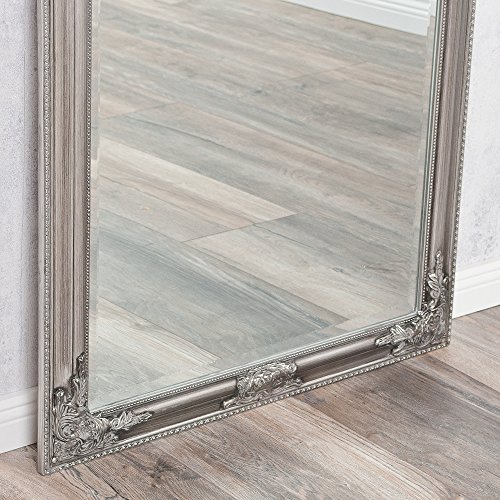Wandspiegel SILBER Antik BAROCK DESIGN SPIEGEL POMPÖS HOLZRAHMEN Bessa 180x70cm - 6