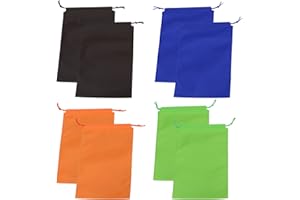 MEETTIKEY 8 StüCk - schuhbeutel Reise, Schuhtasche Mit Kordelzug, Nicht Gewebte Staubdichte Reise-Schuhtasche, reisezubehör, Schuh Aufbewahrungstasche, Reise-Schuhtasche (8 Pack (4 Farben))
