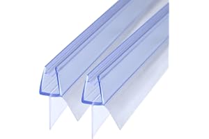 Ersättnings-duschkabinstätning av plast, premium duschdörrstätning 100 cm för glasdörrtjocklekar på 4–6 mm, vattenavvisande duschtätning för en mellanrum upp till 18 mm, 2 st。