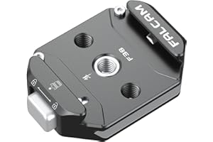 FALCAM F38 Plaque à dégagement Rapide pour caméra V2, Accessoire à dégagement Rapide en Alliage d'aluminium avec Base filetée 1/4" et 3/8" pour Caméra, Trépieds, Monopodes, Stabilisateurs (3364)