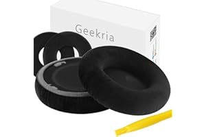 Geekria Comfort welurowe wymienne nauszniki do słuchawek AKG K701, K702, Q701, Q702, K601, K612, K712, nauszniki, części naprawcze (czarne)