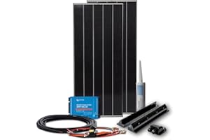 WATTSTUNDE BLACK LINE 410W Set mit Victron MPPT Laderegler - Wohnmobil Solaranlage im Komplettset mit Schindel Zellen (410W)