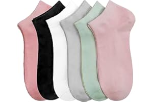 Women's Casual Ankle Socks Comfort Foot Socks (5 Pairs +1 Gift) 6 Pairs Full