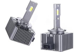 Fongmore 1 paire D1S D1R LED voiture lampe frontale ampoule 35w 6000k blanc 5200lm kit de conversion Plug play double conductivité thermique tube de cuivre loin proche lumière sans erreur HID Xenon …