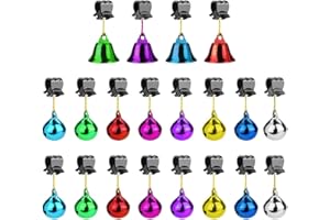 KLYNGTSK 20 Stück Bartschmuck Weihnachten Bart Glocken Bart Ornamente Bunte Klingelnde Glöckchen Weihnachtsmannbart Kugeln Männer Bartdeko für Weihnachten Party, Bart Dekoration