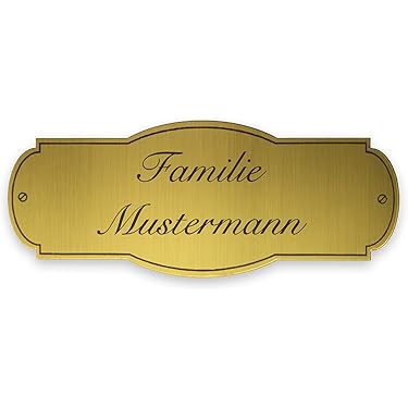 Personalisiertes Türschild Mit Familienname - Individuelle Gravur Für Haustür