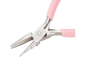 BENECREAT Alicates Rosas de 3 Pasos para Doblar Alambre, alicates cóncavos de 1.5mm~5.5mm, alicates de precisión para Doblar Alambre, Herramientas de doblado para la fabricación de Joyas de Bricolaje