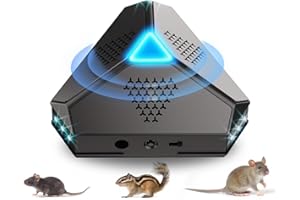 LEMENG ABS Mäuseabwehr, Ultraschall für Ratten,Maus und Ratten mit LED-Licht, Ultraschall-Abwehrmittel für Mäuse, Nager, Schädlinge,Spinnen, Motten,Ameisen