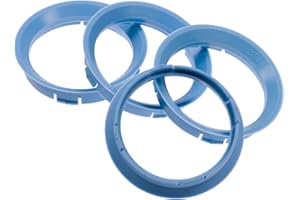 ERKIC 4X Zentrierringe 63,3 x 56,6 mm hellblau Felgen Ringe Made in Germany
