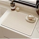 HomeCloud Dish Drying Mat for Kitchen Counter Hide Stain Super Absorbent, Non-Slip, Heat-Resistant, Great for Dishes,Rack Pad