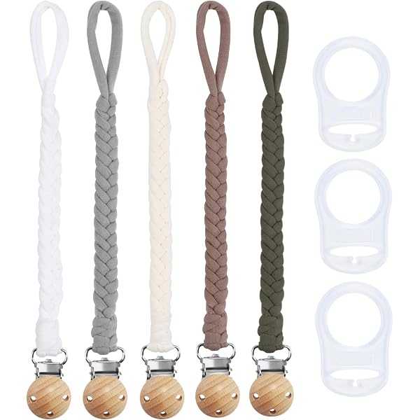 Cordino Per Ciuccio In Cotone E Legno - Design Koala, Regolabile, Impedisce La Perdita, Regalo Perfetto Per Neonati