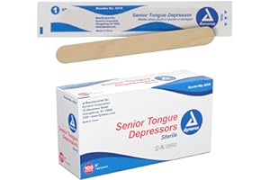 Dynarex Tongue Depressor Senior, Sterile, 6 Inches, 100 Count