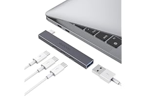 MOGOOD Hub USB C, Adaptateur Multiport USB C pour Ordinateur Portable, Répartiteur Type C vers C avec 60W PD (Pas de Support Moniteur), Adaptateur de Type C pour MacBook Air, Chromebook etc