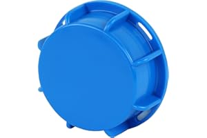 GASMIS IBC Schraubkappe DN50 S60x6 60mm Grobgewinde - Innengewinde, Verschlusskappe mit Dichtung, für IBC-Container, Regentonne, Kanister, IBC-Zubehör, Blau, 2 Stück
