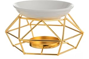 ZWEIPAPPEL Zweipapple Bruciatore di essenze, Brucia Essenze in Metallo Olio Diffusore a Candela 3 Colori per Scelta(Oro)