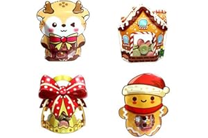 Haweeli Sacchetti regalo di Natale per bambini, 48 sacchetti regalo, graziosi sacchetti per biscotti, caramelle, plastica(20 x 17 cm)