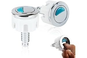 DGHOME 2 Pcs Toilet Flush Buttons Replacement, Round Head Dual Push Button Toilet Quick Flush Button, Push Button Toilet Flush Parts Compatible with Ideal Standard Cistern